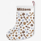 猫の足跡 スモールクリスマスストッキング (裏面)