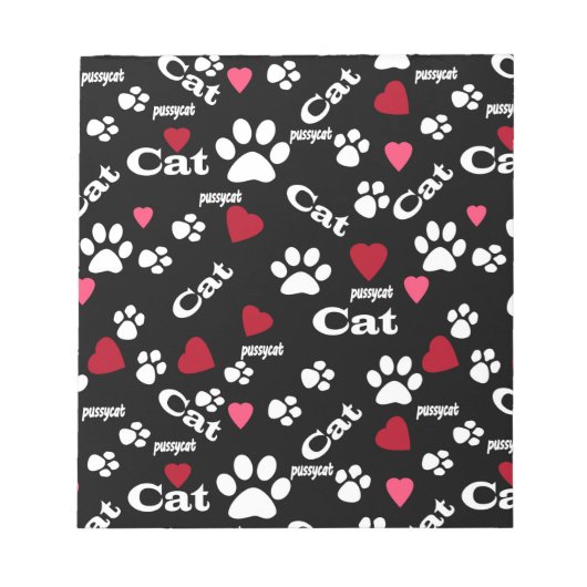 猫の足跡 ノートパッド (正面)