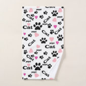猫の足跡 バスタオルセット (ハンドタオル)