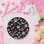 猫の足跡 ペーパープレート (パーティー)