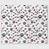 猫の足跡 ラッピングペーパー (フラット)