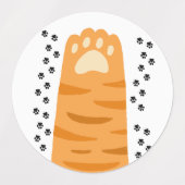 猫の足跡 ラベル (デザイン1)