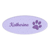 猫の足跡-紫- 名札 (正面)
