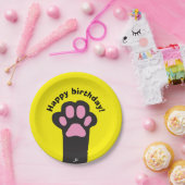 猫の足 ペーパープレート (パーティー)