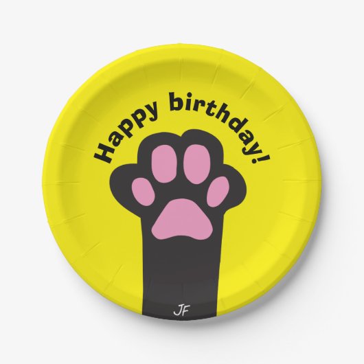 猫の足 ペーパープレート (正面)