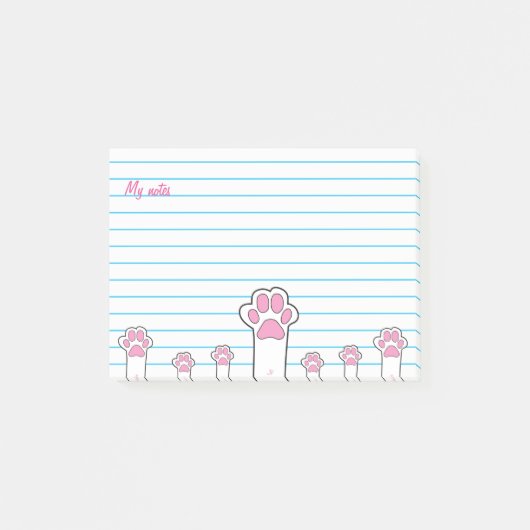 猫の足 ポストイット (正面)