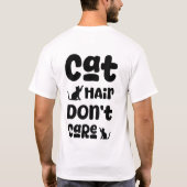 猫の跡継ぎ気にしないTシャツ Tシャツ (裏面)
