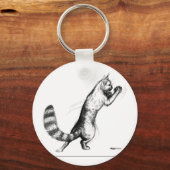 猫の跳ね上げ2 キーホルダー (正面)