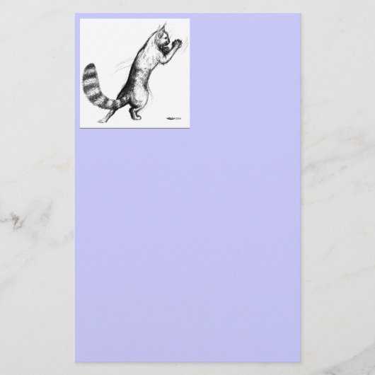 猫の跳ね上げ2 便箋 (正面)