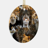 猫の軍隊、Aoshimaの島、日本 セラミックオーナメント (右)
