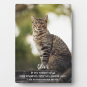猫の追悼ギフト - ペットの喪失の記念品 - 猫の追悼 フォトプラーク (正面)