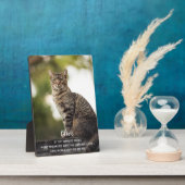 猫の追悼ギフト - ペットの喪失の記念品 - 猫の追悼 フォトプラーク (側面)