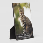 猫の追悼ギフト - ペットの喪失の記念品 - 猫の追悼 フォトプラーク (側面)