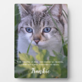 猫の追悼ギフト - ペットの喪失記念品 - 猫の追悼 フォトプラーク (正面)