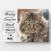 猫の追悼メモリアル ペットロス フォトプラーク (正面)