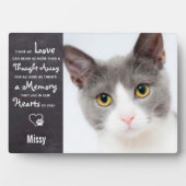 猫の追悼記念写真 フォトプラーク (正面)