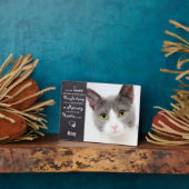 猫の追悼記念写真 フォトプラーク (側面)