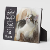 猫の追悼記念品 - ペットの死を悼む 猫の写真 フォトプラーク (側面)