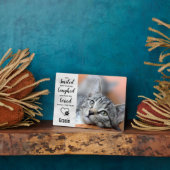 猫の追悼記念品 ペットメモリアル フォトプラーク (側面)