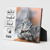 猫の追悼記念品 ペットメモリアル フォトプラーク (側面)