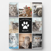 猫の追悼 オーダーメイド ペット写真 コラージュ 爪跡 フォトプラーク (正面)