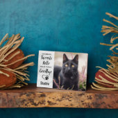 猫の追悼 ペットの死を偲ぶ フォトプラーク (側面)