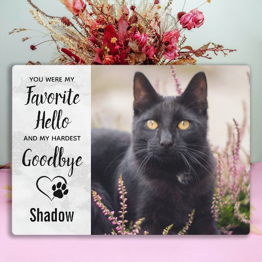 猫の追悼 ペットの死を偲ぶ フォトプラーク