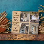 猫の追悼 ペットロス 記念写真 フォトプラーク (側面)