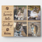 猫の追悼 ペットロス 記念 フォト フォトプラーク (正面)