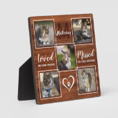 猫の追悼 メモリアル ユニーク フォト コラージュ フォトプラーク (正面)