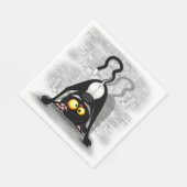 猫の逆さおもしろいのキャラクター スタンダードランチョンナプキン (角)