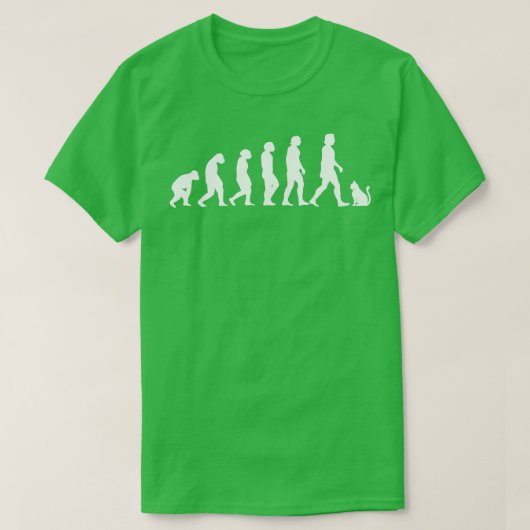 猫の進化 Tシャツ (デザイン正面)