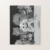猫の遊カード、ルイ・ワイン ジグソーパズル (縦)