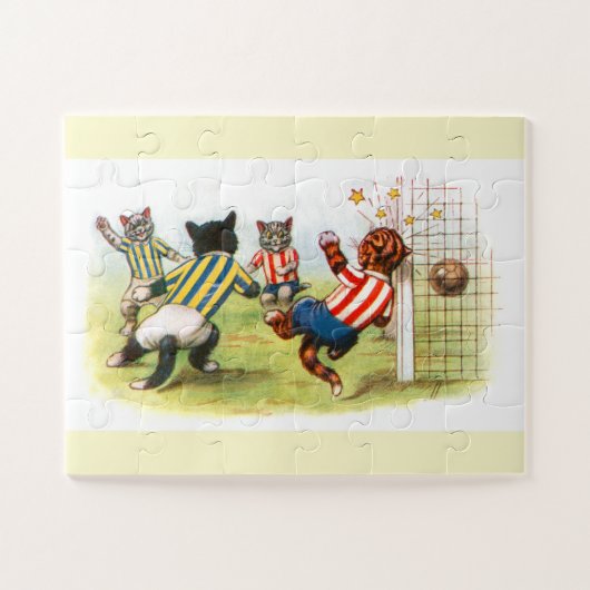 猫の遊サッカー技術 ジグソーパズル (横)