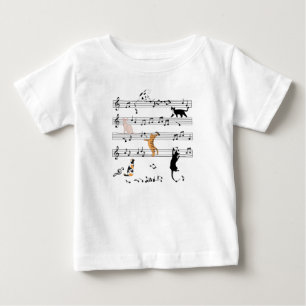 猫の遊ノート、猫のいけな贈り物、かわいい猫 ベビーTシャツ