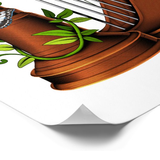 猫の遊ハープ ポスター (角)