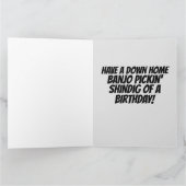 猫の遊バンジョー誕生日カード サンキューカード (内部)