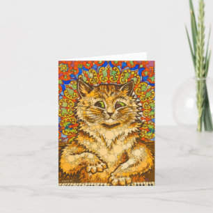 猫の遊ピアノサイケデリック- After Louis Wain サンキューカード