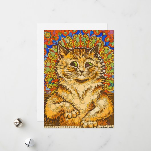 猫の遊ピアノサイケデリック- After Louis Wain シーズンカード (正面/裏面インサイチュ)