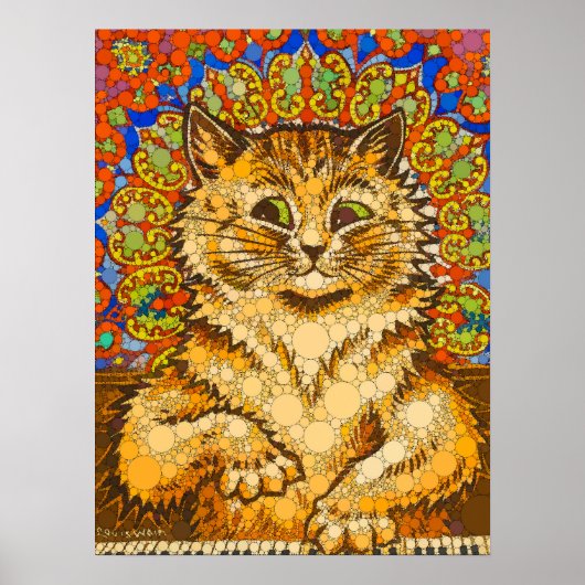 猫の遊ピアノサイケデリック- After Louis Wain ポスター (正面)