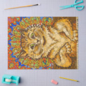 猫の遊ピアノサイケデリック- After Louis Wain 薄葉紙 (クラフト)