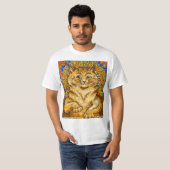 猫の遊ピアノサイケデリック- After Louis Wain Tシャツ (正面フル)