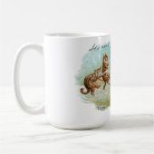 猫の遊姿を見る コーヒーマグカップ (左)