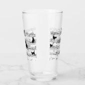 猫の遊音曲、猫音楽、黒猫ギフト タンブラーグラス (左)