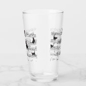 猫の遊音曲、猫音楽、黒猫ギフト タンブラーグラス (右)