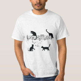 猫の遊音楽ノート Tシャツ