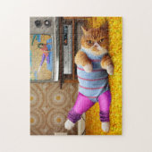 猫の運動 ジグソーパズル (縦)