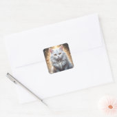 「猫の運命 – ダイヤモンドが滴るディヴァ」 スクエアシール (封筒)