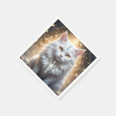 「猫の運命 – ダイヤモンドが滴るディヴァ」 スタンダードカクテルナプキン (角)