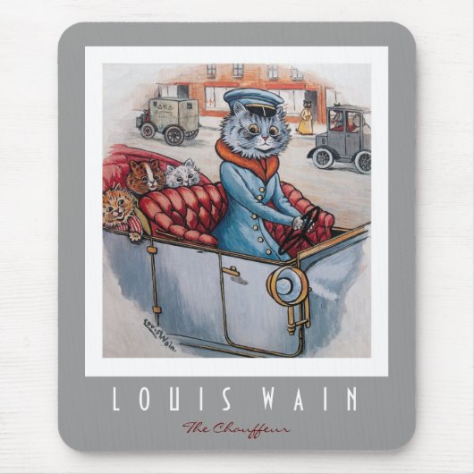 猫の運転者 マウスパッド (正面)